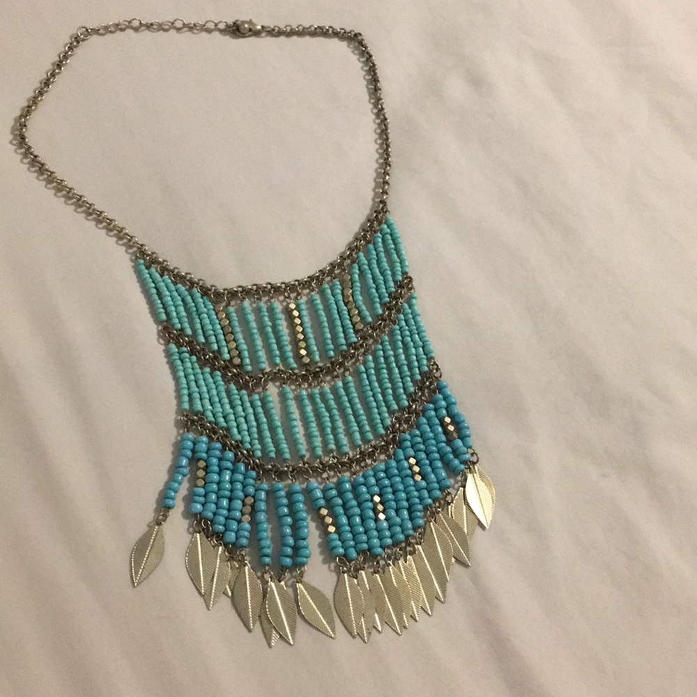 Turquoise beaded necklace